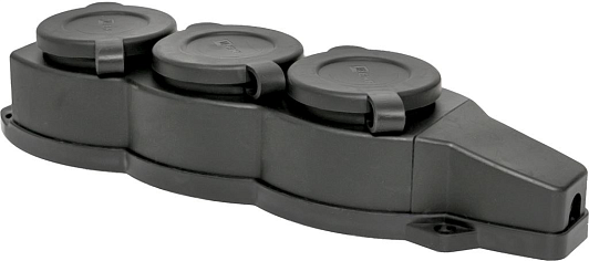 Изображение товара Розетка каучуковая с заземлением 3 гнезда IP44 16А 230В EKF