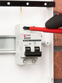 Выключатель автоматический 16А 2П двухполюсный характеристика C 4,5кA тип AC ВА47-29 Basic mcb4729-2-16C EKF