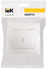 Выключатель одноклавишный проходной ВСп10-1-0-КБ КВАРТА 10А (сх.6) Белый IP20 EVK12-K01-10-DM IEK