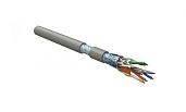 Кабель витая пара экранированная F/UTP кат.5e 4x2x0,51 (24 AWG) LSZH нг(А)-HF Серая одножильная внутренняя FUTP4-C5E-S24-IN-LSZH-GY-305 Hyperline