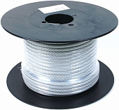Трос стальной (канат) в оплетке ПВХ  D10/12 мм 6х7+FC (9м)