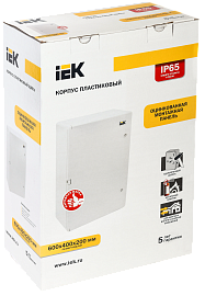 Щит пластиковый 600х400х200мм ЩМПп IP65 навесной  белая дверь MKP93-N-604020-65 IEK