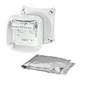 Ответвительная коробка c компаудом DK WP0404G 104х104х70, 5-пол. кл. 1,5- 6кв.мм,(7хМ20/М25), сер. PC, УФ, IP68 Hensel
