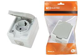 Розетка 2П+З открытой установки IP54 16А "Вуокса" SQ1803-0007 TDM