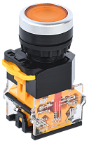 Кнопка D8-11T d=22мм 1з+1р с фиксацией желтая BBT30-11T-3-21-K05 IEK