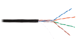 Кабель U/UTP 4 пары Кат.5e 24 AWG внешний PE 305м NKL 4600B-BK NIKOLAN
