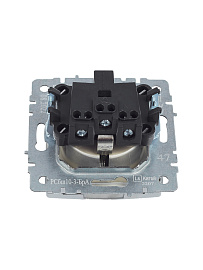Розетка с з/к/ш с кр. 16А IP20 РСбш10-3-БрА алюминий BRITE BR-R16-16-K47 IEK