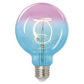 Лампа светодиодная SOHO. Синяя/винная колба. Спиральный фи LED-SF01-4W/SOHO/E27/CW BLUE/WINE GLS77TR UL-00005892
