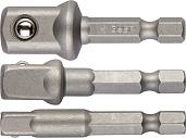 Набор Адаптеры "ЭКСПЕРТ" для торцовых головок, E1/4"-1/4", E1/4"-3/8", E1/4"-1/2", 3 предмета ЗУБР 26756-H3