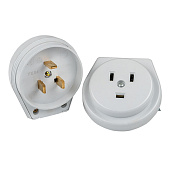 Разъем РШ-ВШ 32А 250В 2P+PE (СУ) пластиковый белый AS-250-H-02 EKF Proxima