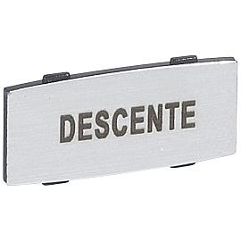 Вставка узкая алюминиевая, надпись "DESCENTE", Osmoz 24337 Legrand