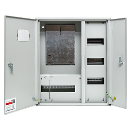 Щит ЩРУ-3н-30зо(ЩРУН 3/30 двухдверный IP31) замок, окно  580х490х165 (ВхШхГ) mb23-3/30-2 EKF