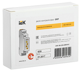 Реле контроля фаз ORF 06 3 фазы 220-460В AC ORF-06-220-460VAC IEK