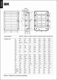 Корпус пластиковый КМПн-24 IP65 серая непрозрачная дверь TEKFOR TF5-KP73-N-24-65-K03-K03 IEK