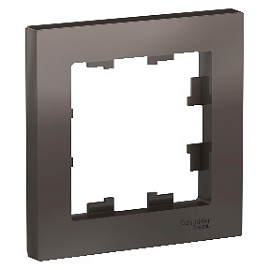 Рамка для розеток и выключателей 1 пост Atlasdesign горизонтальная мокко ATN000601 Schneider Electric