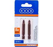 Бита EDGE by PATRIOT PZ1, сталь S2, длина 50 мм, 2шт в блистере 818010029 PATRIOT