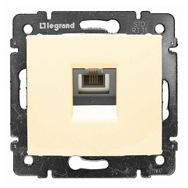 Розетка RJ11 телефонная 4 контакта бежевый 695622 Legrand