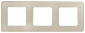 Рамка для розеток и выключателей 3 поста Etika бежевый 672513 Legrand