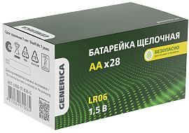 Батарейка (элемент питания) щелочная Alkaline LR06/АА (28/бокс)  ABT-LR06-ST-B28-G GENERICA