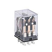 Промежуточное реле JZX-22F(D) 3 контакта с индикацией LED 5А 12В DC (R) 285205 CHINT