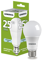 Лампа светодиодная A65 груша 25Вт 230В 6500К E27 GENERICA