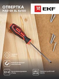 Отвертка Master SL4x100 мм EKF Basic