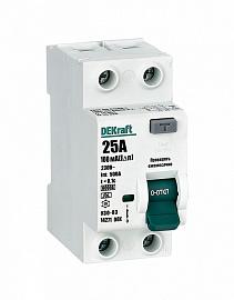 Устройство защитного отключения (УЗО) 03-6кА-2P-025А-100-A 14271DEK DEKraft Schneider Electric