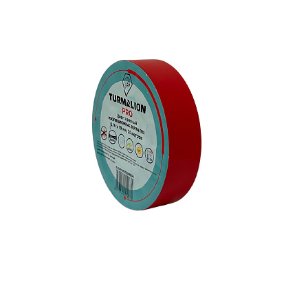 Изображение товара Изолента ПВХ красная 19мм 20м Turmalion для электромонтажа и ремонта