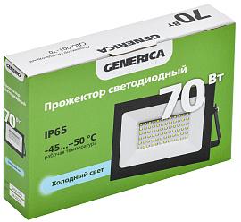 Прожектор светодиодный  70Вт СДО 001-70 5600Лм 6500К IP65 черный LPDO501-070-65-K02-G GENERICA