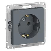 Розетка Atlasdesign скрытой установки с заземлением 16А механизм грифель ATN000743 Schneider Electric