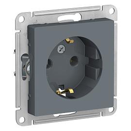 Розетка Atlasdesign скрытой установки с заземлением 16А механизм грифель ATN000743 Schneider Electric