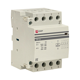 Контактор модульный КМ 32А 4NО (3 мод.) 24В АС PROxima km-3-32-40-24v EKF