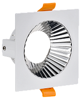 Светильник 4109 встраиваемый поворотный LIGHTING под лампу GU10 белый/хром пластик LT-UVB0-4109-GU10-1-K23 IEK