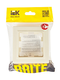 Рамка 1-местная IP44Р У-1-БрКр-44 бежевый BR-M12-44-K10 BRITE  IEK