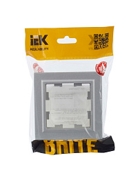 Рамка одноместная IP44 РУ-1-БрА-44 алюминий BRITE  BR-M12-44-K47 IEK