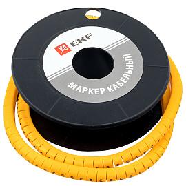 Маркер-кабельный 6,0кв.мм "2"(к-500ед) (ЕС-3) (plc-KM-6-2)/1рул/ EKF