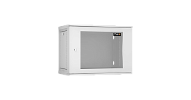 Шкаф настенный разборный 19", 9U, стекло, 600х350, GY TWI-096035-R-G-GY TLK