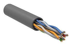 Витая пара неэкранированная U/UTP кат.6 4x2x0,55 (23 AWG) PVC Серая одножильная внутренняя LC1-C604-111 ITK