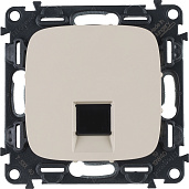 Розетка RJ45 компьютерная Valena ALLURE скрытой установки cat.5е UTP с лицевой панелью слоновая кость 753840 Legrand
