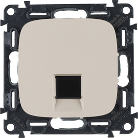 Розетка RJ45 компьютерная Valena ALLURE скрытой установки cat.5е UTP с лицевой панелью слоновая кость 753840 Legrand