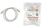 Патч-корд народный U/UTP Cat 5e 4PR 24AWG PVC, литой 1,5 м, серый