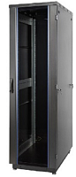 Шкаф напольный 19", 42U Racknet 600х800, передняя дверь стеклянная, задняя металическая 60F-42-68-31BL EuroLan