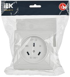 Розетка разборная для плиты с з/к с/у 32А белая Рпл11-К  ERP11-032-K01 IEK