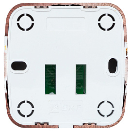 Розетка RJ45 компьютерная Минск открытой установки 1А 120В в сборе тёмное дерево EGK01-035-40 EKF