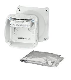 Ответвительная коробка с компаудом WP 0606 G130х130х77, 5-пол.кл.1,5-10кв.мм,(7хМ20-М32+1хLDM 25), сер. PC, УФ, IP68 Hensel