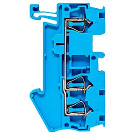 Колодка клеммная самозажимная JXB-ST-2.5 31А 3 вывода синяя plc-jxb-st-2.5-3-blue EKF