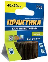Круг лепестковый с оправкой 40х20мм, P 80, хвостовик 6 мм, серия Профи ПРАКТИКА 648-946