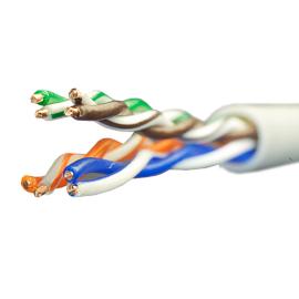 Витая пара неэкранированная U/UTP кат.5e 4x2x0,48 (24 AWG) PVC Серая одножильная внутренняя 01-0328-9 SUPRLAN Standard (41м)