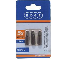 Бита EDGE by PATRIOT PZ3, сталь S2, длина 25 мм, 3шт в блистере 818010014 PATRIOT