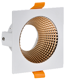 Светильник 4110 встраиваемый поворотный LIGHTING под лампу GU10 белый/золото пластик LT-UVB0-4110-GU10-1-K22 IEK